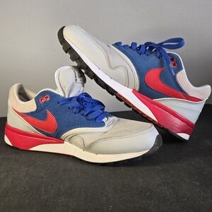 NIKE Air Odyssey Running Shoes 652989-016 Platinum/Red/Cobalt - Men's size US 10